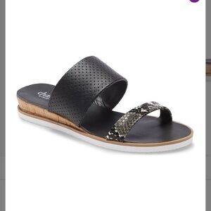 NIB-Charles David Cork Wedge Slide Sandal